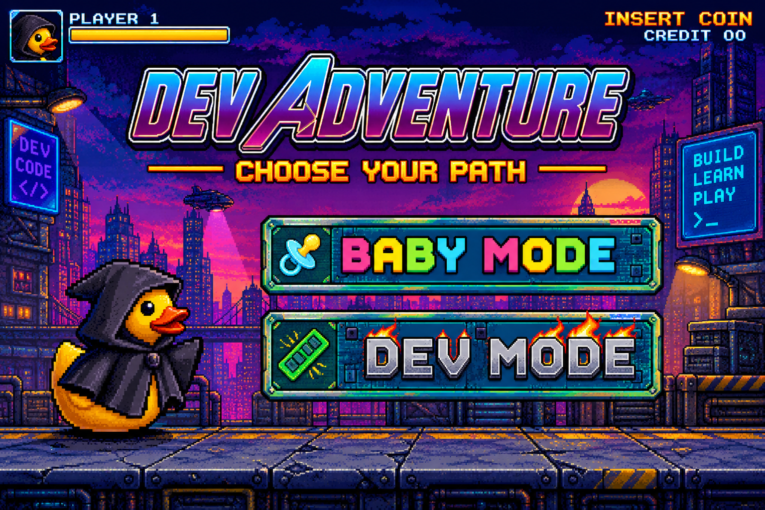 Choose Your Path — Baby Mode vs Dev Mode